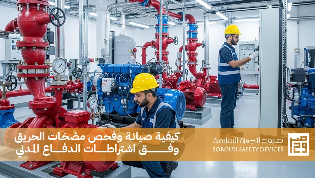 صيانة وفحص مضخات الحريق